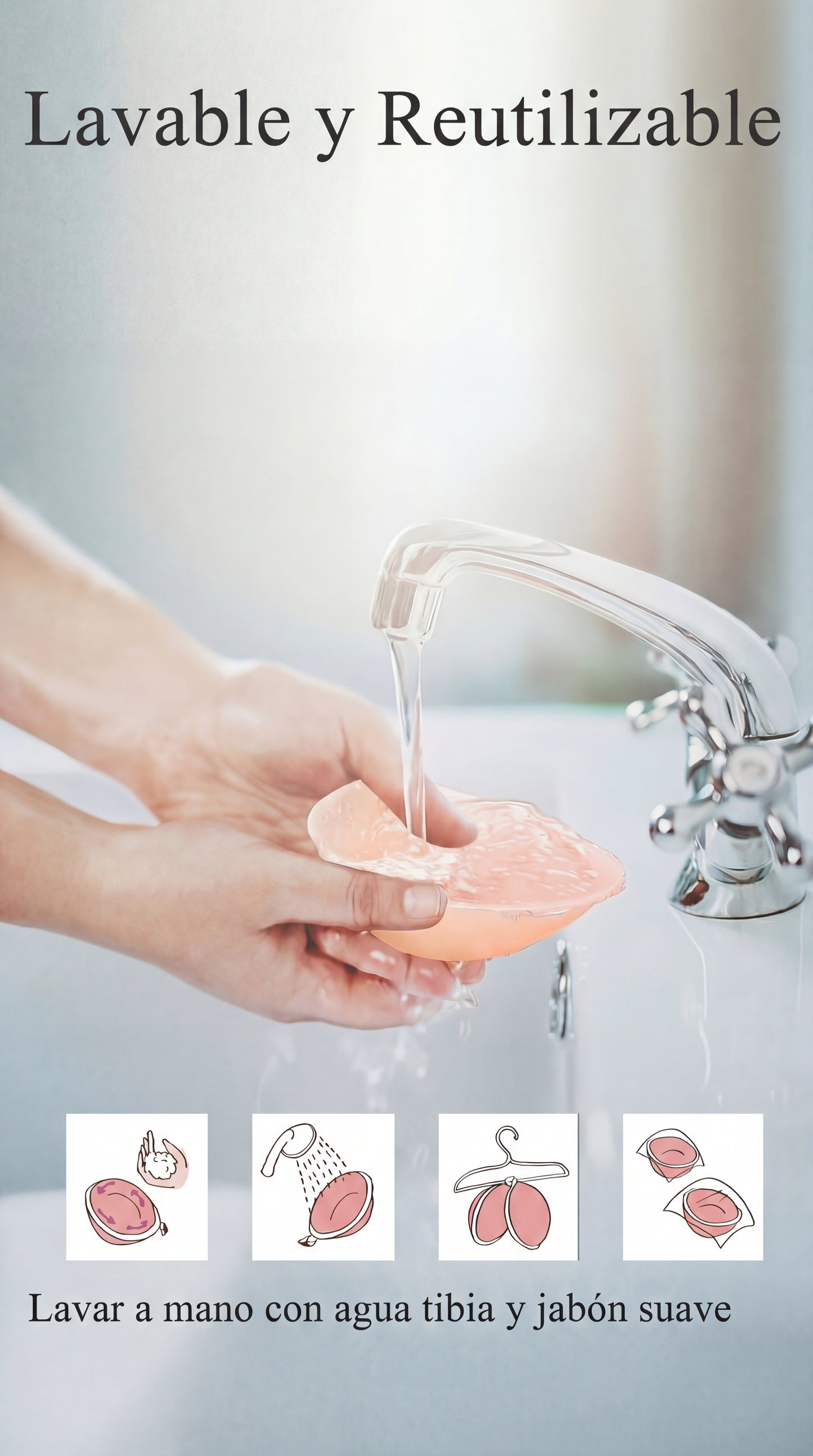 Push-UP™ Sujetador Invisible de Silicona,  sin Tirantes y Reutilizables, Bra Adhesivo sin Respaldo