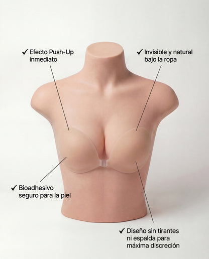ÔA Push-UP™ Sujetador Invisible de Silicona,  sin Tirantes y Reutilizables, Bra Adhesivo sin Respaldo