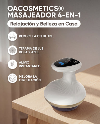 ÔA SculptGlow™ –Masajeador Anticelulítico por Succión Dinámica Inteligente con Vacío Eléctrico, Luz de Alta Energía y Terapia Reafirmante Corporal